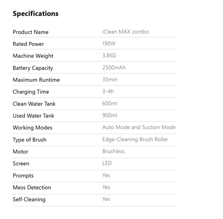 Airbot iClean Max Combo 乾濕掃拖吸塵機 Airbot iClean Max Combo 乾濕掃拖吸塵機